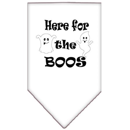 MIRAGE PET PRODUCTS Here for the Boos Screen Print BandanaWhite Large 66-174 LGWT